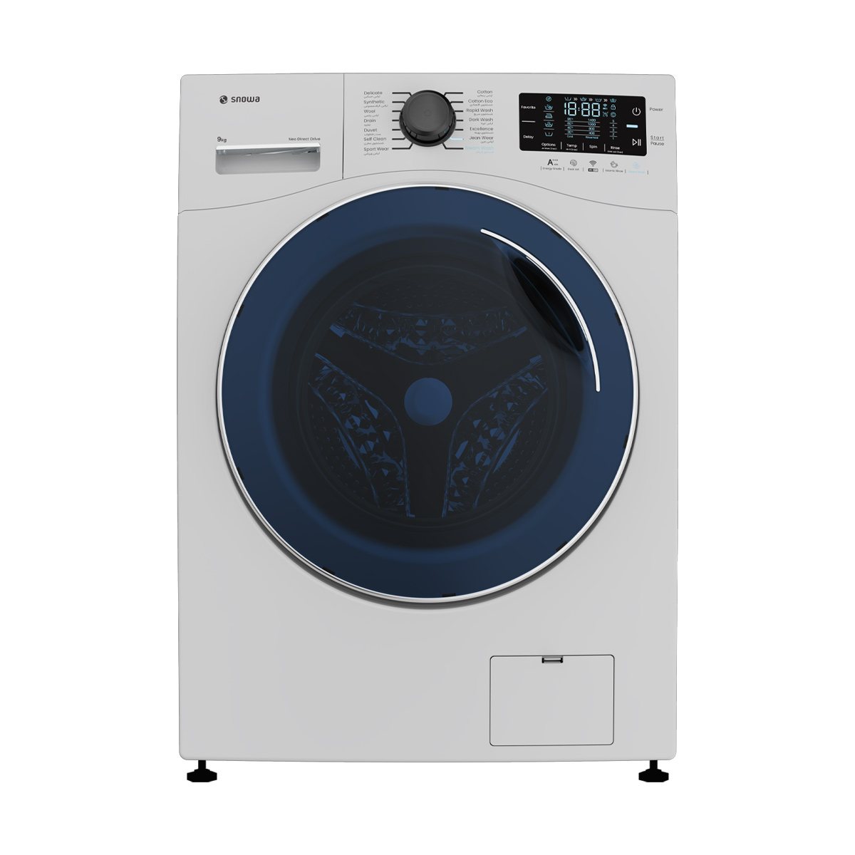 SNW-9050 W لباسشویی ۹ کیلویی اکتا اسنوا